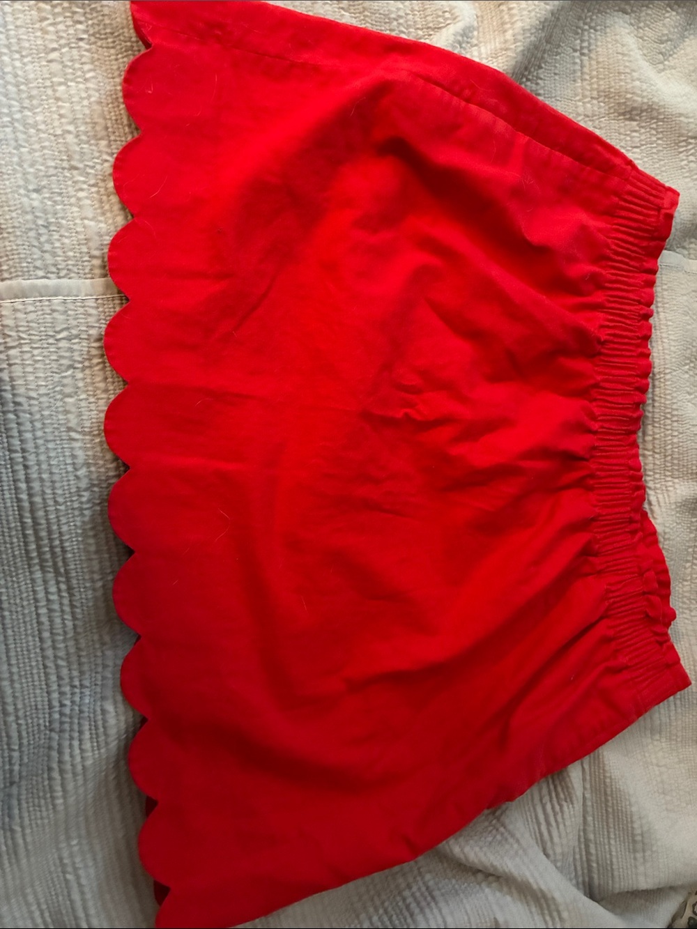 J. Crew Bright Red Elastic Waist Skirt